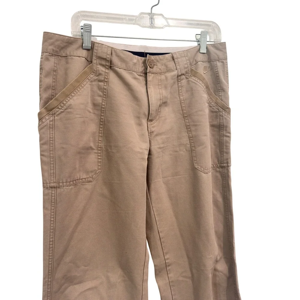 Nike Sportswear Utility Cargo Pants Womens M Khaki Tan Canvas Straight Gorpcore